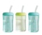 Qty 6 Cups The First Years Squeeze & Sip Toddler Straw Cups - Squeezable Transition Sippy Cup