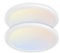 hykolity 2 Pack 12 Inch Selectable CCT LED Round Flat Panel Light, 24W 3000K/4000K/5000K