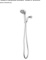 Glacier Bay 4 in. 6-Spray Wall Mount Handheld Shower Head in Chrome