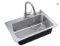 Glacier Bay All-in-One Drop-in Stainless Steel 33 in. 2-Hole Single Basin Kitchen Sink