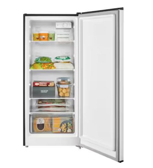 Vissani 7.1 cu. ft. Manual Defrost Convertible Upright Freezer in Stainless Steel Look