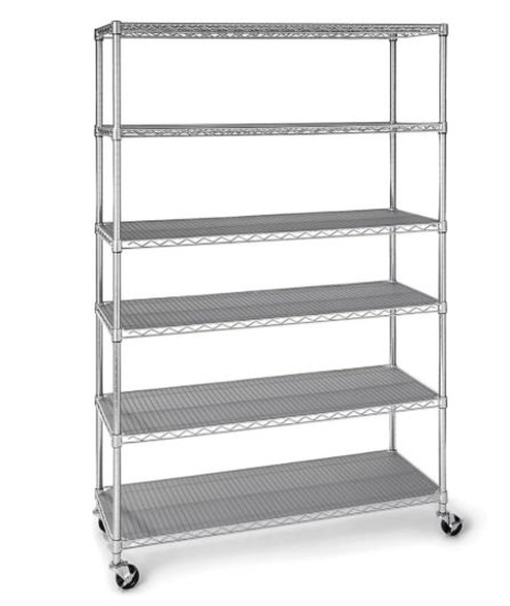 Member's Mark 6-Tier NSF Heavy Duty Wire Shelving, 47.75" W x 18" D x 75.5" H