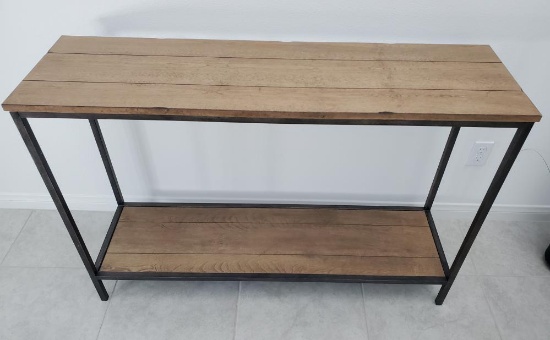 Console Table Wood with Metal frame 47.5x13.75x32.25