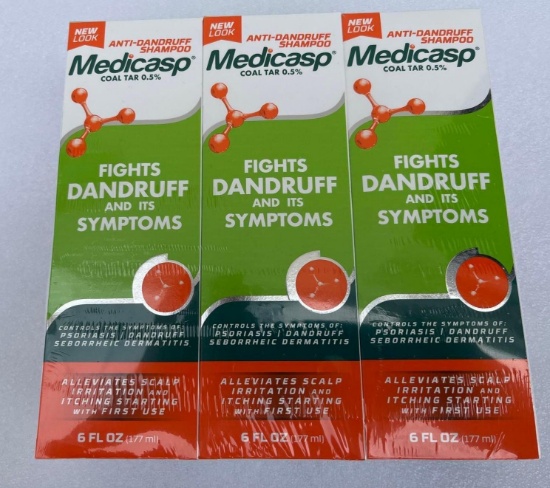 6 Pack - Medicasp Coal Tar Gel Dandruff Shampoo - 6 fl oz