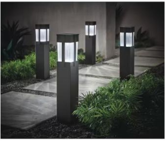 Sumner 20 Lumen Black LED Weather Resistant Outdoor Solar Path Light with Glass Lens (4-Pack)