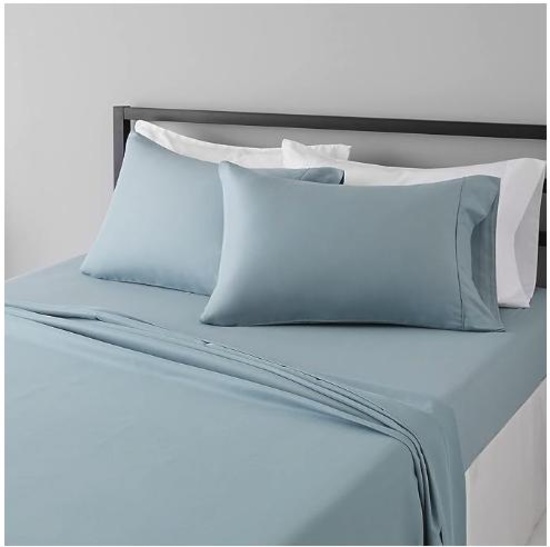 Amazon Basics Lightweight Super Soft Easy Care Microfiber 4 Piece Bed Sheet Set