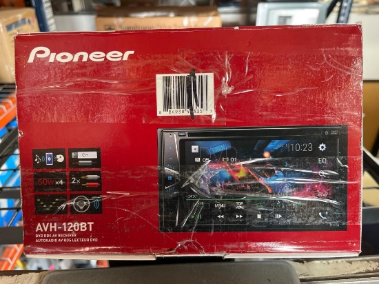 Pioneer AVH-120BT 6.2 Inch Double Din DVD/MP3/CD Player with Touchscreen Bluetooth.