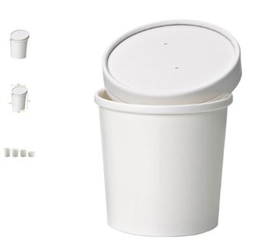 Qty 60 White Soup Cup (Lid optional) 12oz