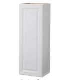Hampton 15 in. W x 12 in. D x 42 in. H Assembled Wall Kitchen Cabinet in Satin White