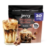 Javvy Hazelnut Protein Iced Coffee - Premium Whey Protein & Instant Iced Coffees - 100% Natural Cold
