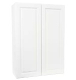 Hampton 30 in. W x 12 in. D x 42 in. H Assembled Wall Kitchen Cabinet in Satin White