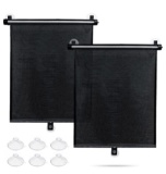 Qty 4 Shades - Sfee Car Window Shade for Side Windows, 2 Pack Sun Shade Retractable