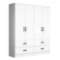 Double Wardrobe With 4 Slim Door And 4 Drawers