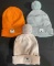 3 Pack of LED Knitted Hat USB Charging Hat Stuffed Santa Gift Hat Glowing Hat Unisex