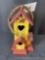 Glitzhome Washed Yellow Distressed Solid Wood Cottage Decorative Outdoor Garden Birdhouse