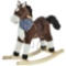 Qaba Kids Plush Ride-On Rocking Horse Toy