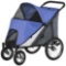 PawHut Easy Fold Dog Stroller with Storage Bags
