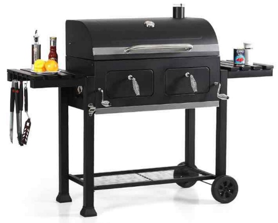 Captiva Designs Extra Large Charcoal BBQ Grill with Oversize Cooking Area