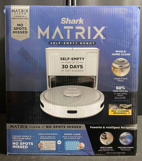 Matrix Self Emptying 13.39 in. Robotic Vacuum