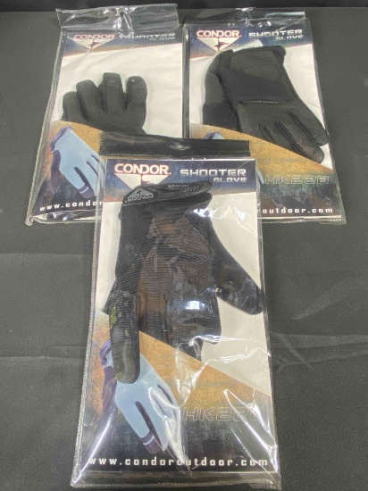 3 Condor Shooter Gloves (Size 8)