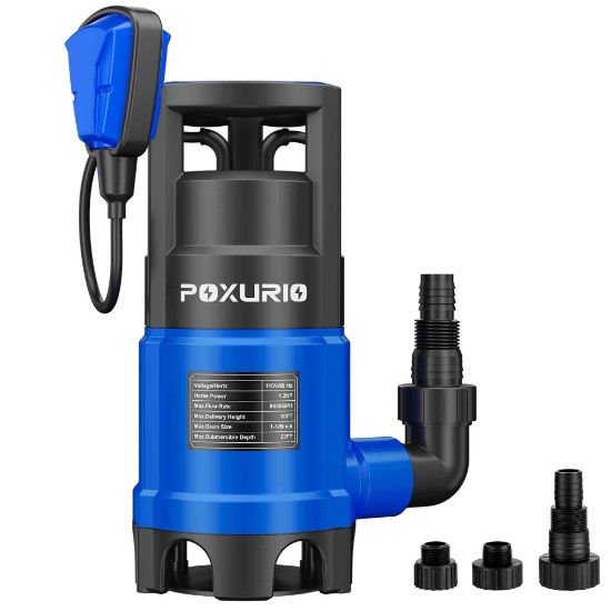 1.2HP Sump Pump, 5800GPH Automatic Basement Sump Pump