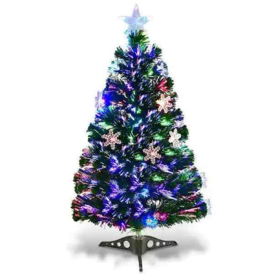 3 ft. Pre-Lit Fiber Optic Artificial Christmas Tree