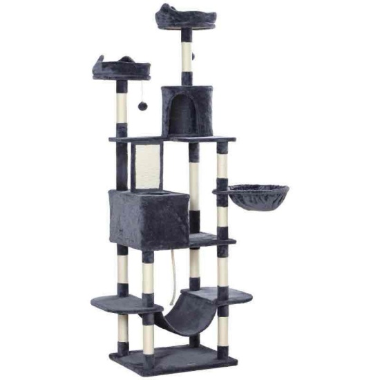 PawHut 81" Cat Tree w/ Cat Scratching Posts