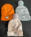 3 Pack of LED Knitted Hat USB Charging Hat Stuffed Santa Gift Hat Glowing Hat Unisex