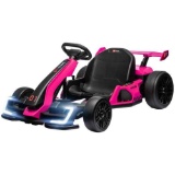 Aosom 24V 7.5 MPH Electric Go Kart with Adjustable Seat