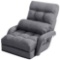 Gray Folding Floor Armchair