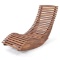 Rocking Sun Lounger w/ Breathable Slatted Design Outdoor Patio Lounge Chair