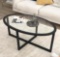 Glass Coffee Oval Living Room Table
