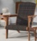 Hivvago Patio Adirondack Chair With Rattan Padded Seat