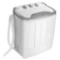 Costway Portable Semi-Automatic Twin Tub Washer and Dryer Combo in Grey Machine with Built-In Drain