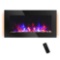 HOMCOM 1500W Electric Wall-Mounted Fireplace with Flame Effect