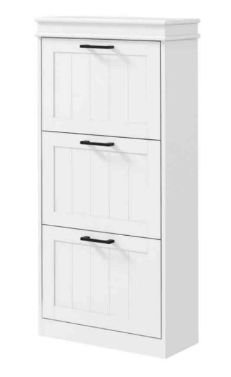 HOMCOM Shoe Storage Cabinet with 3 Flip Drawers