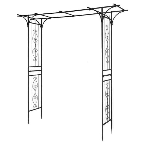 58.3" W x 85" H Iron Garden Arbor