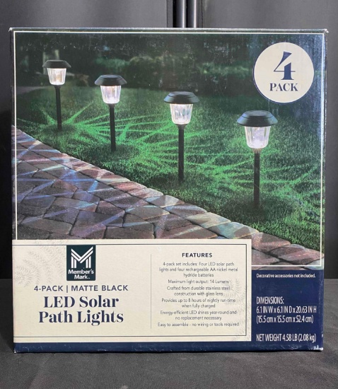 Member's Mark 4 Piece LED Solar Path Lights