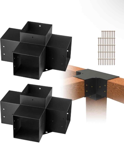 VEVOR Pergola Bracket Kit 6''x6''(Inner Size 5.6x5.6), 2pcs