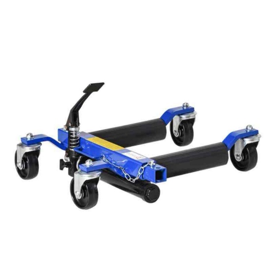 DURHAND Hydraulic Wheel Dolly Tire Jack with Ratcheting Foot Pedal for Vehicle Positioning