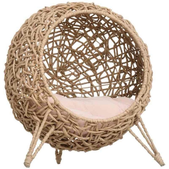 PawHut 20.5" Weaved Cat Bed