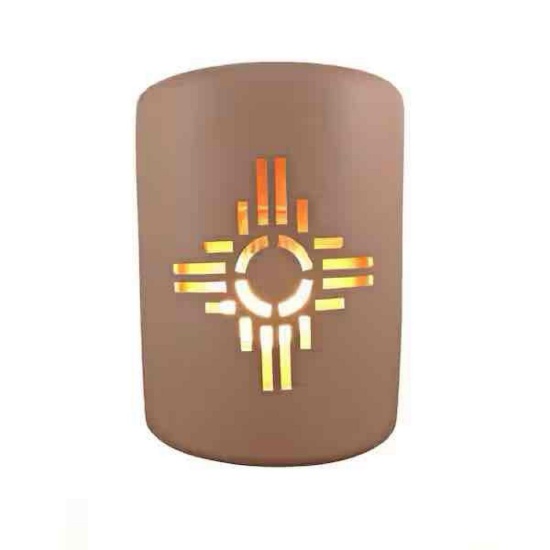 Light Styles of Santa Fe Zia 1-Light Nambe Hardwired Indoor/Outdoor Wall Lantern Sconce