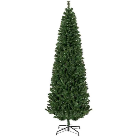 HOMCOM 7 FT Artificial Christmas Tree Pencil Xmas Tree with Stand