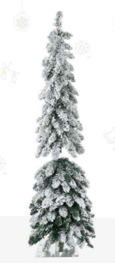 HOMCOM 4ft Tall Prelit Pencil Artificial Christmas Tree Holiday Decor