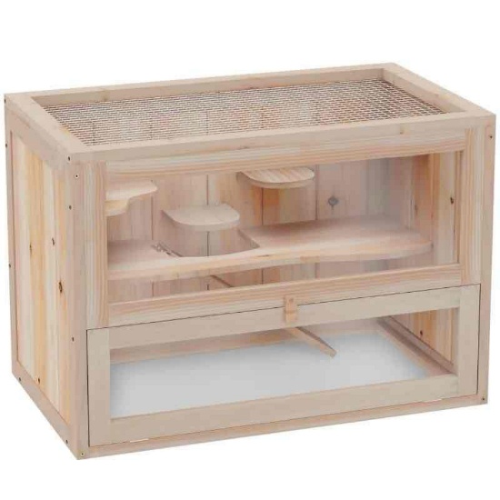 PawHut 2-Level Hamster Cage Mice and Rat House