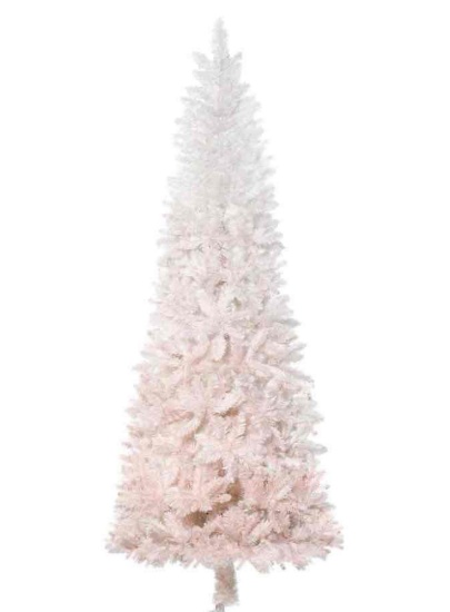 HOMCOM 6' Tall Unlit Pencil Fir Artificial Christmas Tree with Realistic Branches and Steel Base
