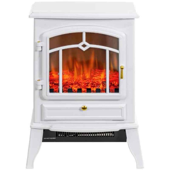HOMCOM Electric Fireplace Heater Freestanding