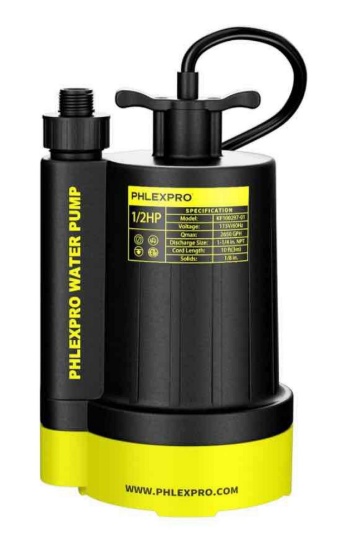 PHLEX PRO 1/2HP Sump Pump Submersible