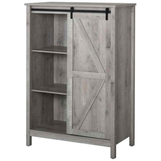 HOMCOM Farmhouse Accent Cabinet, Kitchen Cupboard Storage Cabinet
