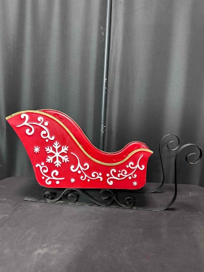Metal Reindeer Sleigh Ride